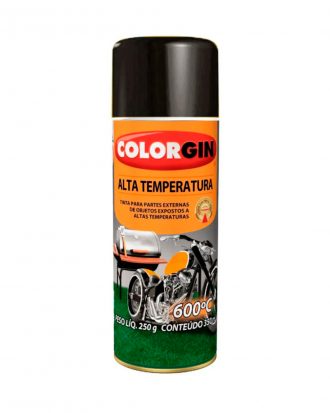 TINTA SPRAY PRETO FOSCO ALTA TEMPERATURA COLORGIN